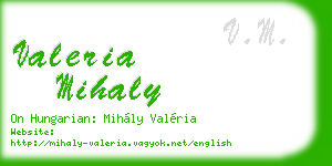 valeria mihaly business card