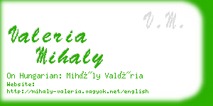 valeria mihaly business card